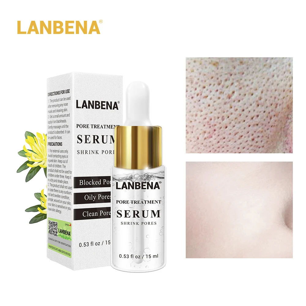 

LANBENA Pore Treatment Serum Essence Shrink Pores Relieve Dryness Oil Control Firming Moisturizing Repairing Smooth Skin Care