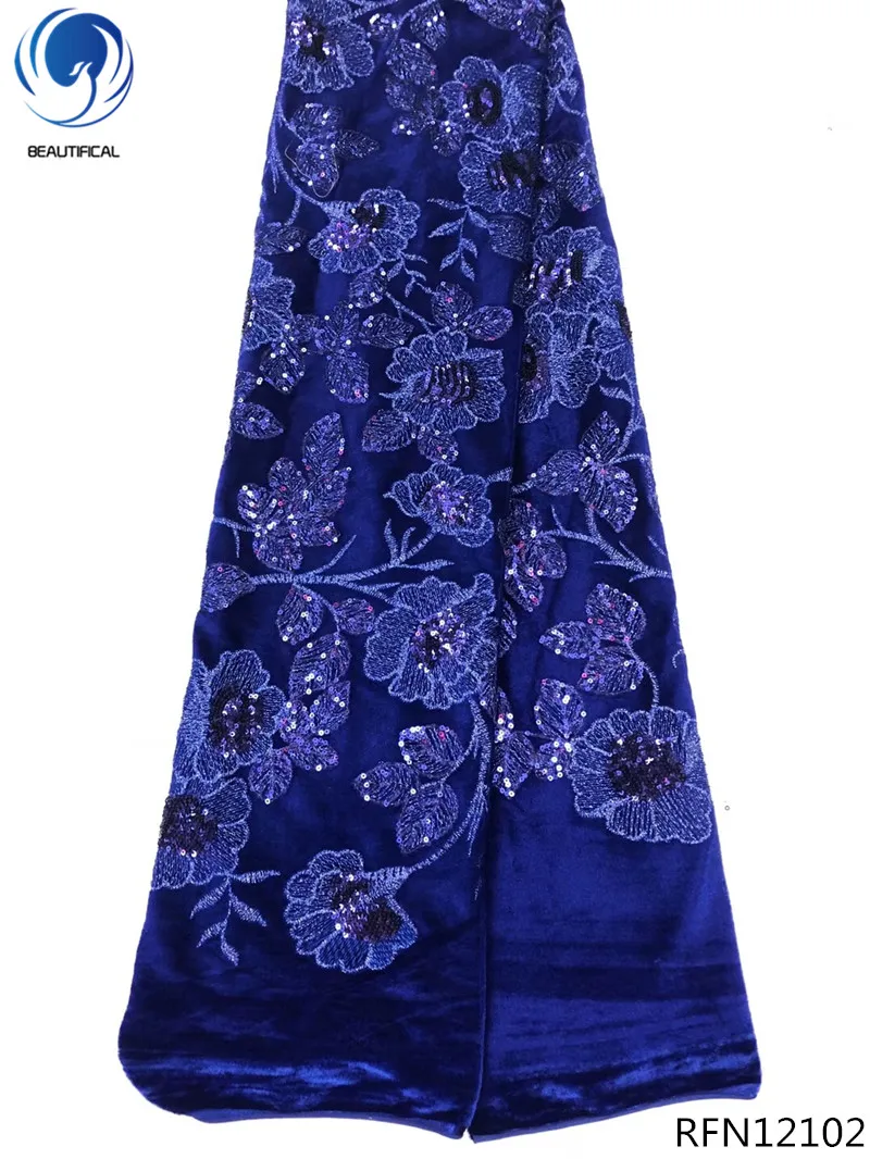 

BEAUTIFICAL nigeria velvet lace lastest french lace fabric elegant velvet lace embroidered lace with sequin RFN121