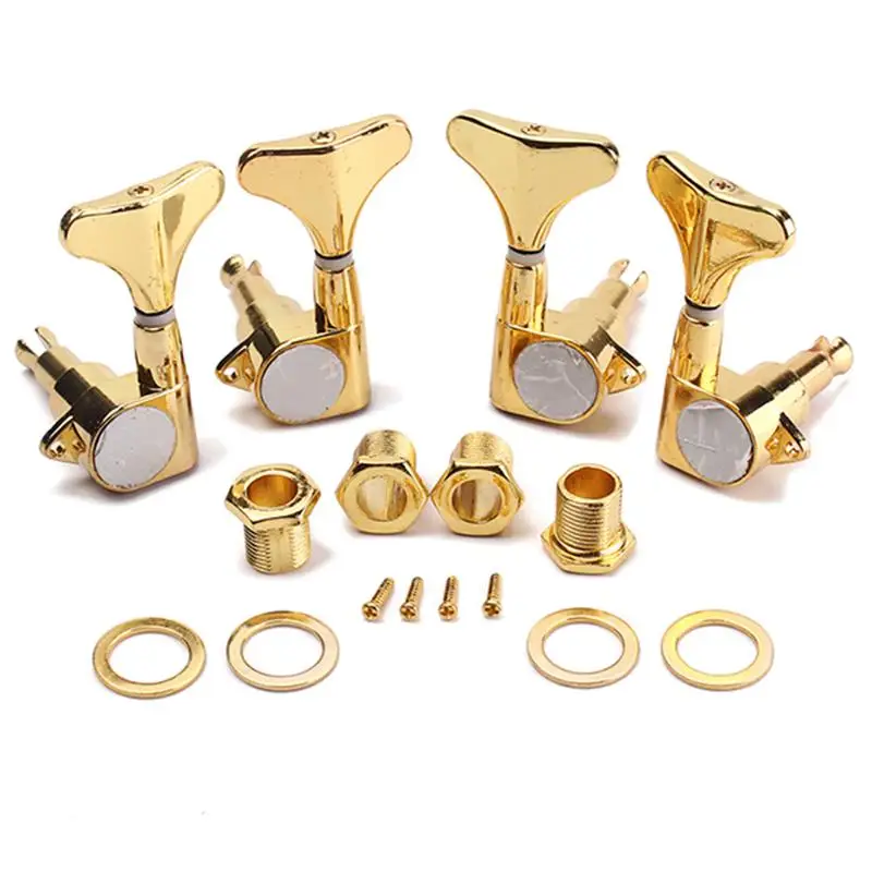 2R2L Guitar Bass Tuning Pegs Machine Heads Bass Replacement Parts Gold