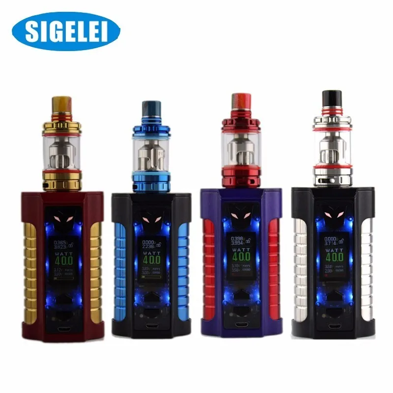 

Special Offer Electronic Cigarette Sigelei MT Starter Kit with 220W High Power E Cigarette Vape Mod 4ML Revolvr Atomizer Tank