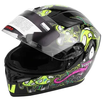 

Universal Adult Full Face Ricing Motorcycle Bike Safety Half Helmet Double Lens Anti-fog Come with 2 visors high quality