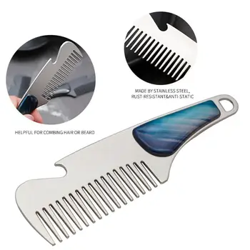 

BellyLady Multifunctional Stainless Steel Portable Styling Comb Beard Comb Bottle Opener