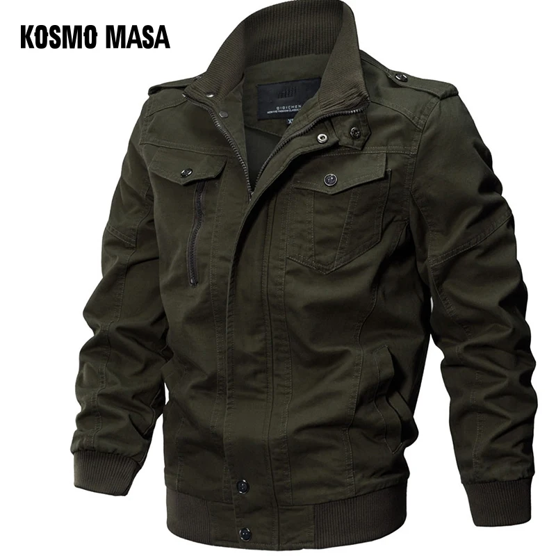 KOSMO MASA bombardero chaqueta hombres chaqueta Otoño Invierno 2018 militar hombre chaquetas y abrigos chaquetas y cazadoras negro chaqueta para hombres Outwear MJ0074 - 1
