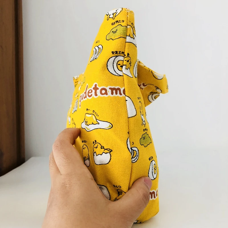 IVYYE 1 шт. Gudetama Модные Портативные холщовые сумки для обедов, мультяшная сумка для пикника, коробка для еды, сумка для хранения для женщин, девочек, детей