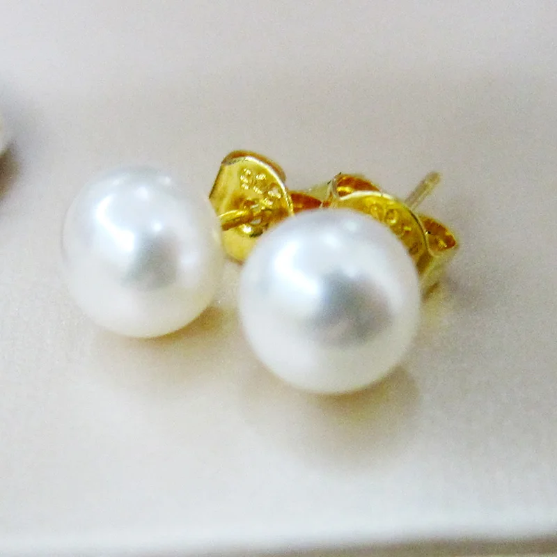 

New Women's Pearl Stud Earrings 925 Sterling Silver Elegant Freshwater Pearl Women's Jewelry Accessories High Jewelry Earrings