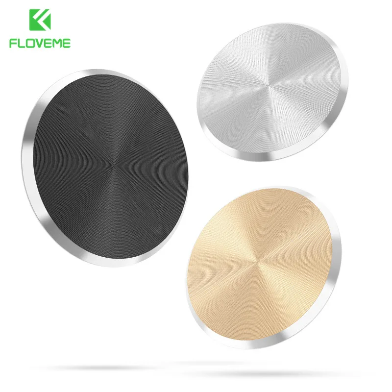 

FLOVEME Ultra thin Iron Sheets For Car Phone Holder Universal CD Hyun Pattern Metal Plate For Strong Adhesive Magnet Car Holder