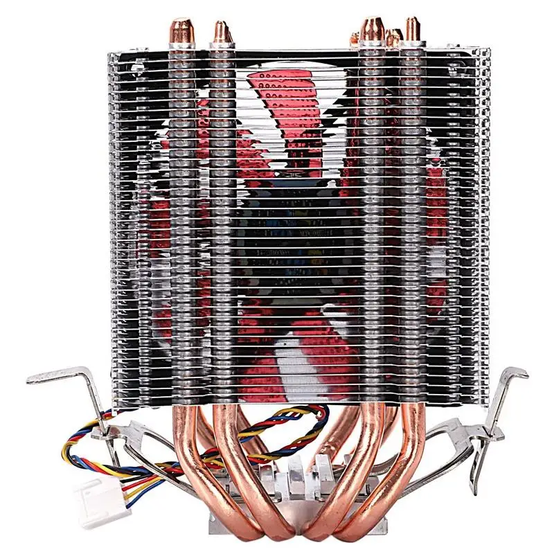 

Lanshuo 4 Heat Pipe 4 Wire With Light Single Fan Cpu Fan Radiator Cooler Heat Sink For Intel Lga 1155/1156/1366 Cooler Heat Si