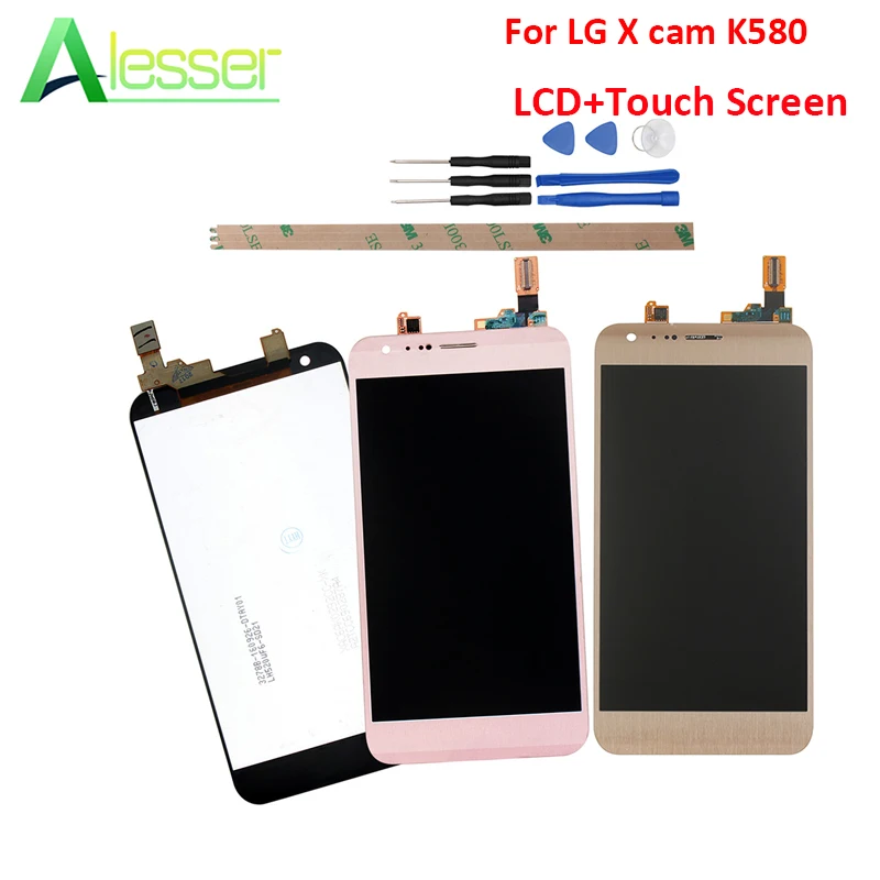 

Alesser For LG X cam K580 LCD Display And Touch Screen Screen Digitizer Assembly Replacement For LG X cam K580 5.2 inch +Tools