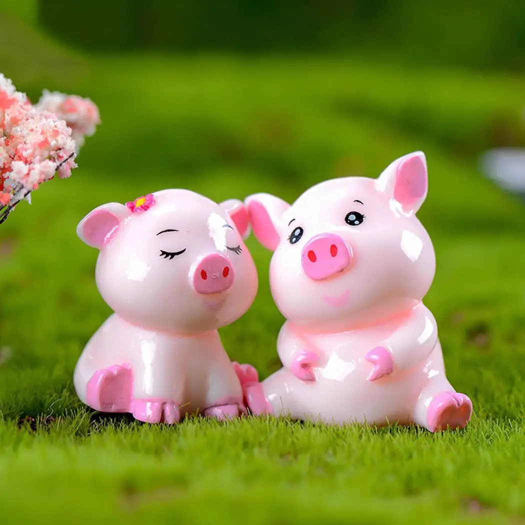 

Cartoon Resin Pig Shape Ornaments DIY Home Micro Landscape suitable for Micro Landscape Decor Decoration