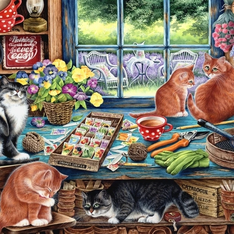 Коты Ретрит постер печать Ирины гармашовой Cawton (16x12)|Таблички и знаки| |