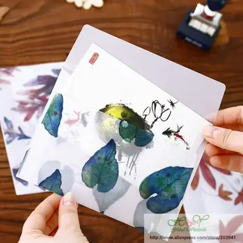 

96pcs/lot w29 Beautiful Leaves Transparent Sulfuric acid / bag/School Creative Cute/ Storage Envelope