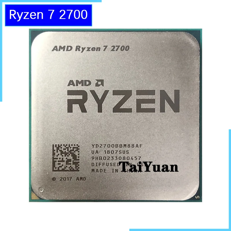 Процессор AMD Ryzen 7 2700 R7 2700 3,2 ГГц Восьмиядерный синтеидальный 16 м 65 Вт cpu Процессор YD2700BBM88AF Socket AM4