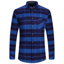 Зимние теплые рубашки, мужские клетчатые плотные повседневные рубашки с длинным рукавом, мужские деловые официальные рубашки, приталенная рубашка