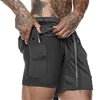 2 In 1 Gym Shorts Men Running Shorts Quick Dry Summer Men's Shorts Built-in Pockets Fitness Sports Men Compression Underwear ► Photo 3/6