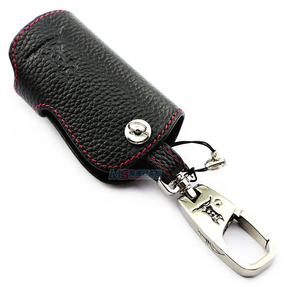 

Universal style Genuine Leather Car Key fob cover Key protective Case for average size keychain keyring auto accessories