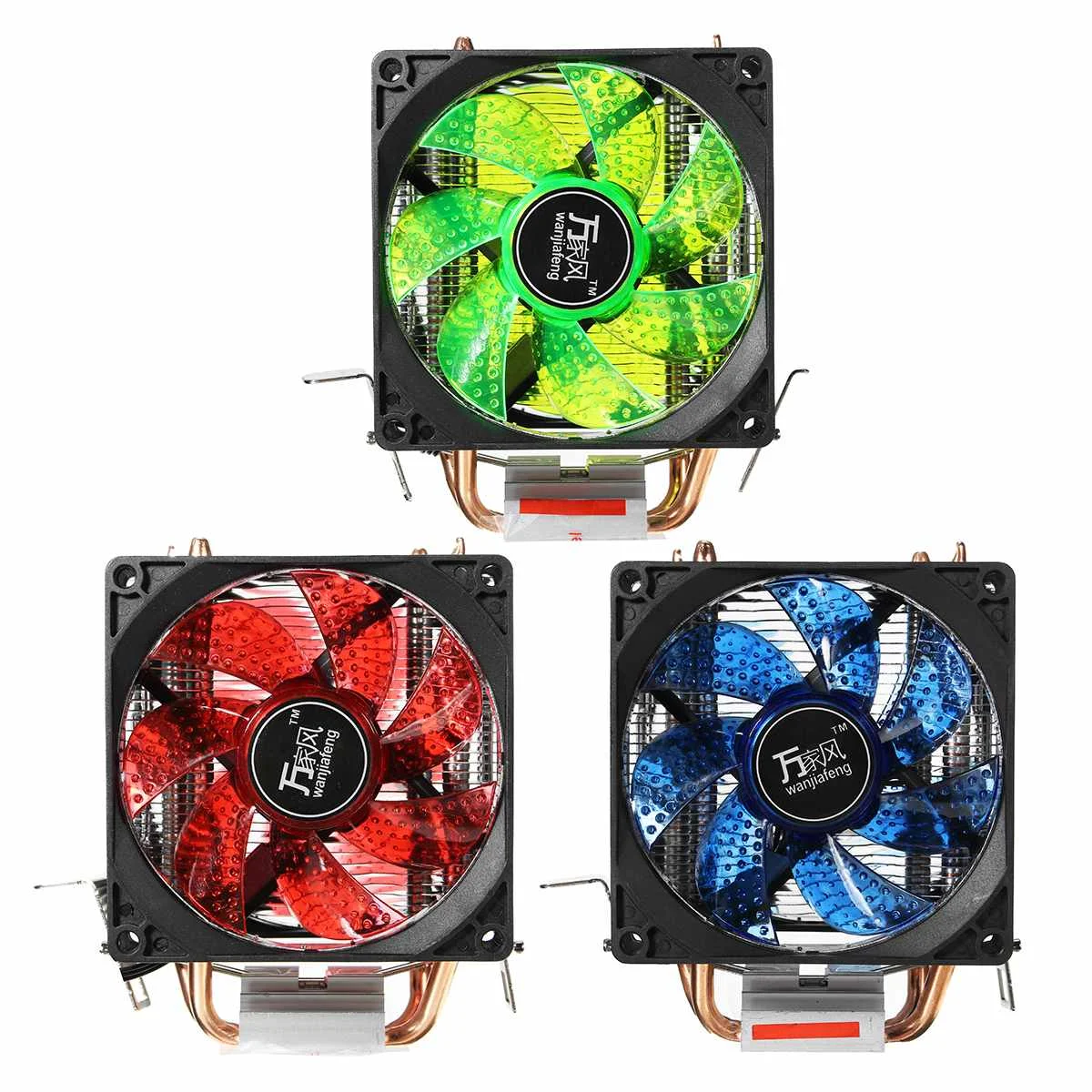Кулер для процессора вентилятор 92mmX92mmX25mm 12V тихий светодиодный светильник 3Pin