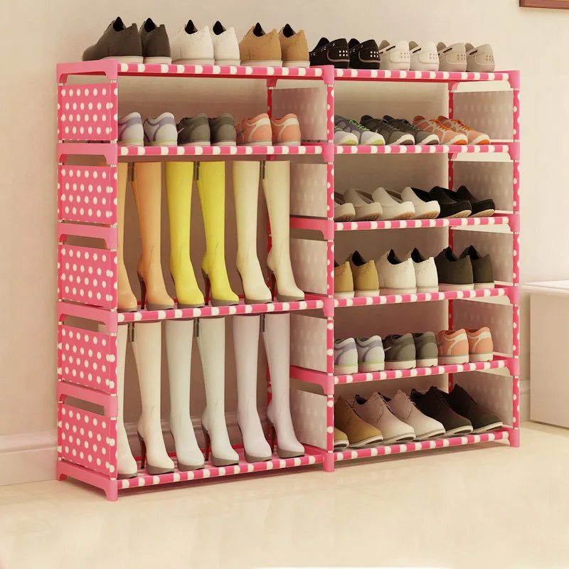 Multi-layer Simple Non-woven fabric Craft Shoes Boots Storage Rack Assembly Stand for Home Shoes Organizer Saving Space JC001