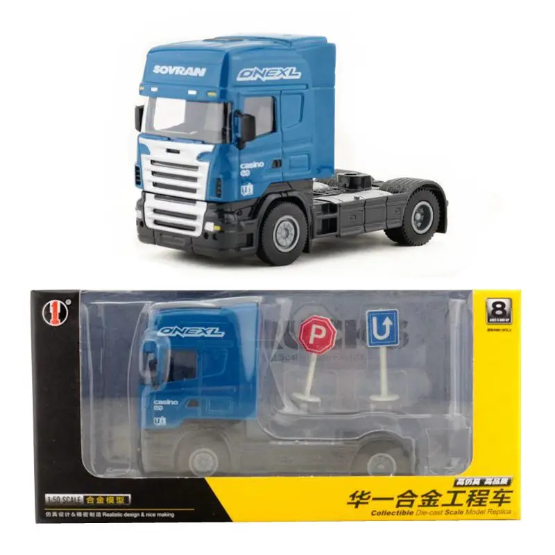 

Free Shipping/1:50 Scale/Diecast Alloy Model/Container Transport Truck/Engineering Car/Educational Collection/Gift For Children