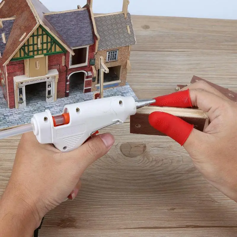 

Silicone Finger Cover Protector Anti-slip Hot Glue Gun Finger Caps for High Temperature Resistant Anti-scalding Particles Pitted