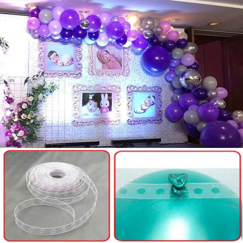 

1pc New Roll 5m Balloon Decorating String Transparent Balloon Strip DIY Balloon Arch Strip Tape Cake Gift Table Party Decoration