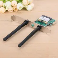 ALLOYSEED 70x120x20 мм Беспроводной Wi-Fi 300 Мбит порт LAN сетевой адаптер PCI Express карты 802.11B/G/N 2 для Windows XP/win10 win8.1