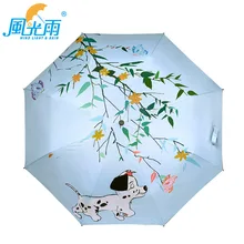 Amazon AliExpress всепогодный зонтик Серебряный коллоидный рекламный трехсложный зонт в студенческом стиле