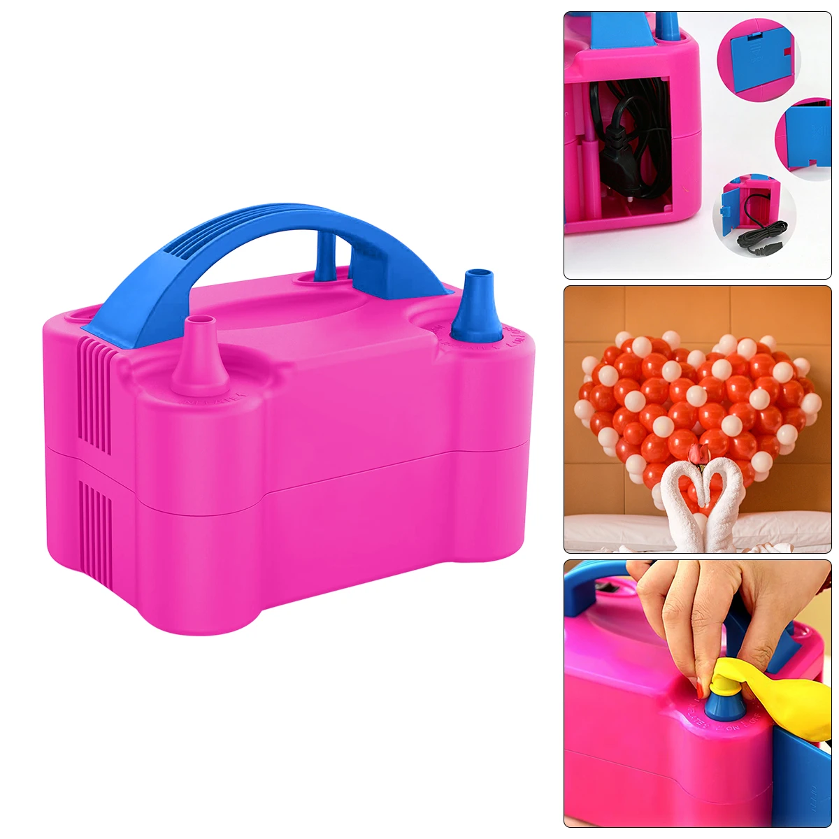 

220V EU Plug Double Hole AC Inflatable Electric Balloon Pump Air Balloon Pump Electric Balloon Pump Inflator machine