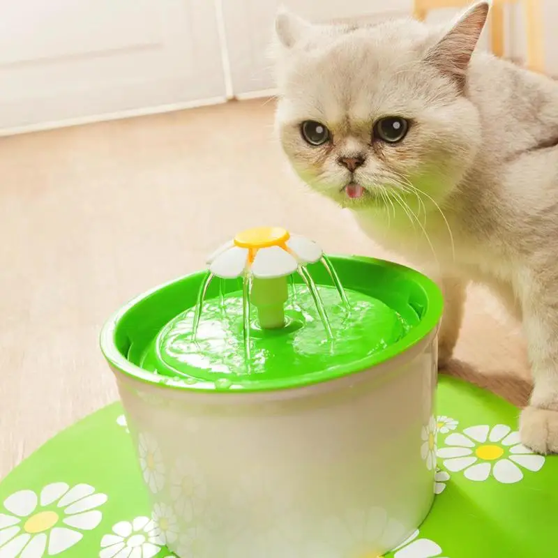 

1.6L Automatic Pet Cat Water Fountain with Mat Electric Dog Cat Pet Mute Drinker Feeder Bowl Pet Drinking Fountain Dispenser