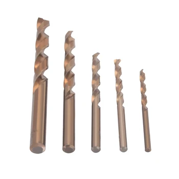 

5pcs HSS-CO High Speed Steel 5% Cobalt Twist Drill Bits Set 4/5/6/8/10mm Stainless Steel Electrical Drill Tool