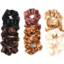 12 шт. Галстуки для волос тканевые художественные Однотонные эластичные декоративные аксессуары для волос Веревка конский хвост держатели для девушек женщин