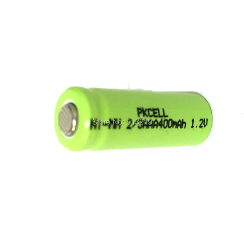 20 шт PKCELL 2/3AAA 400mah 1,2 v NIMH 2/3 AAA аккумуляторы ni-mh плоский светодиодный светильник на солнечной батарее