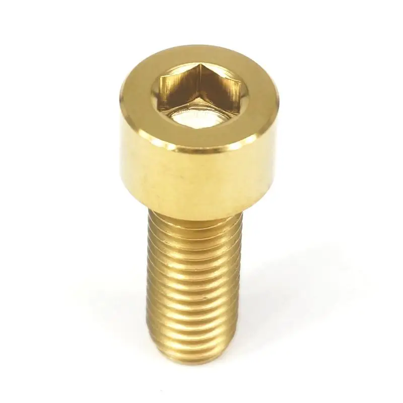 

M10x25mm Pitch 1.5mm Column Head Golden GR5 Titanium Bolts For Motorcycle