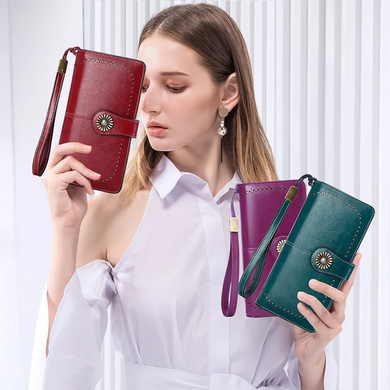 

Rfid Anti-Magnetic Wallet Female Korean Version Ladies Wallet Leather Wallet Wallet Large Capacity Clutch Bag