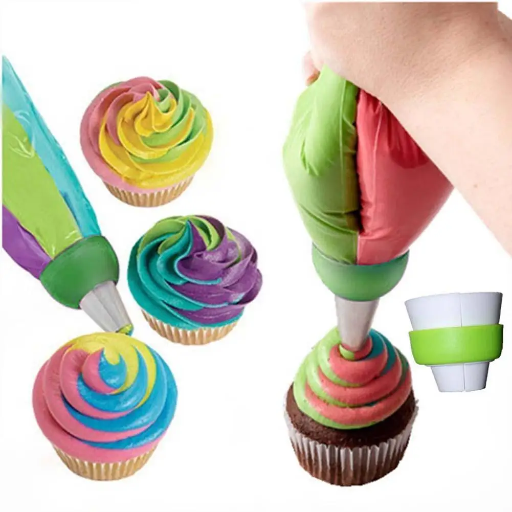 

1Set Colors Piping Bags Icing Pastry Bag Nozzles Decorating Set Cupcake Baking Tools Supplies Equipment Accessories PJW