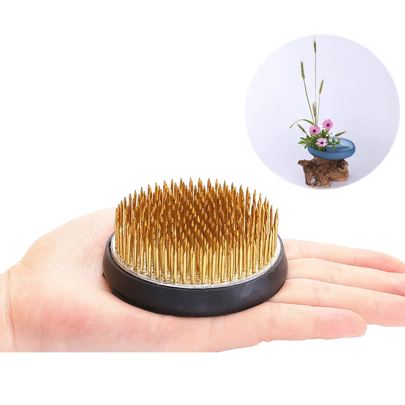 

Ikebana Kenzan Pin Frog Needle Holder Flower Floristry Round Floral VaseDecor