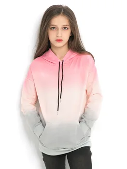 

Gradient Cartoon Girl Winter Clothes New Pattern 2019 Hoodies Sweatshirts