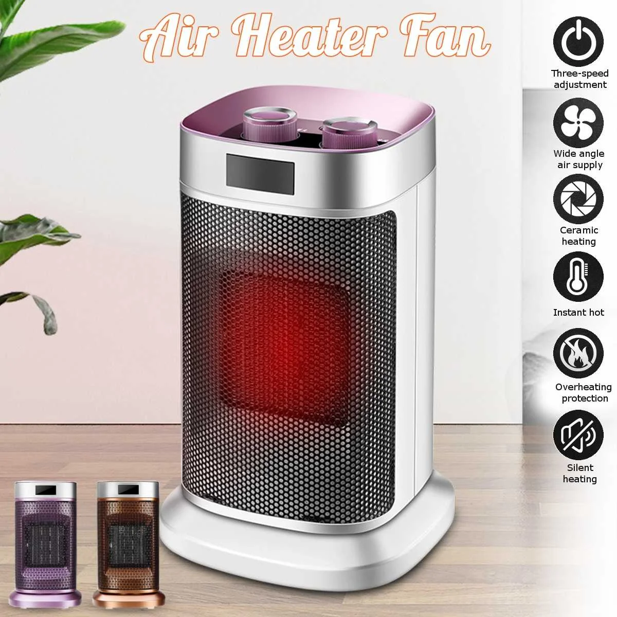 

1800W 220V Electric Air Fan Heater Mini Fan Heater Warmer Desktop Heating Stove Radiator Warmer Machine For Home Office Winter