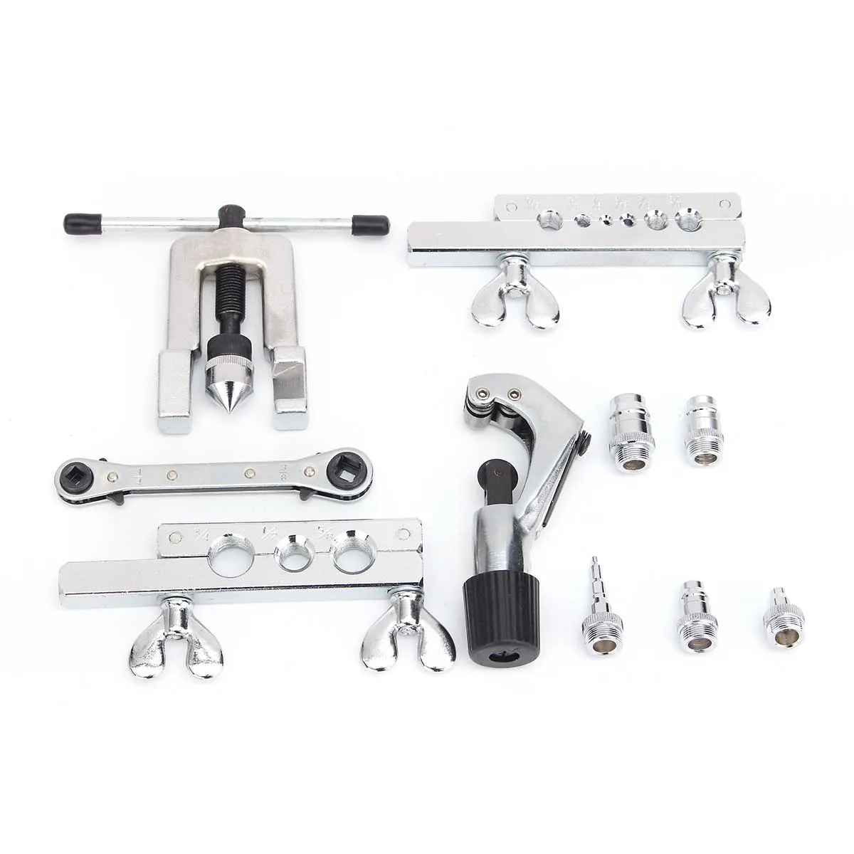 

doersupp Flaring Swaging Tool Set Tube Cutter Pipe Repair Refrigeration Expander W/ Case Hand Tool Sets 38x17.5x4cm