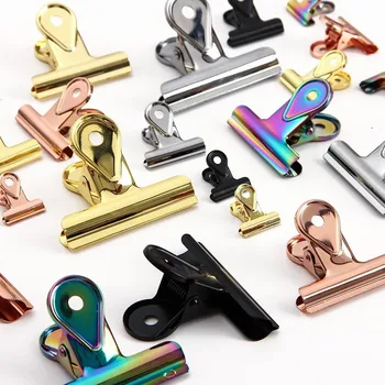 

8 PCS/lot Metal Clips For Paper Office Document Stationery Photo Clip Binder Clips Decorative Lothespins For Photos 02625