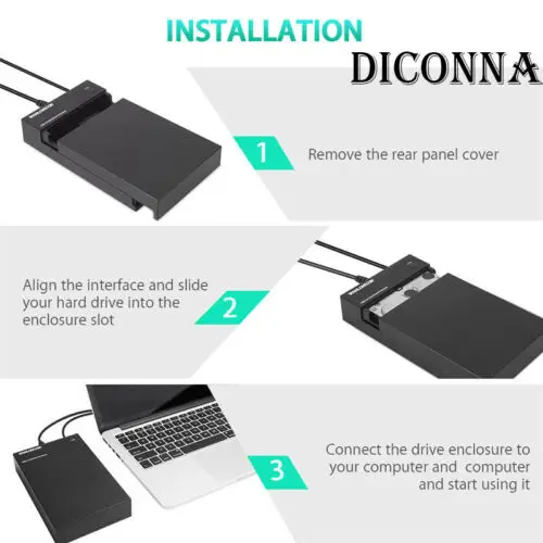 USB 3,0 внешний 2," 3,5" SATA жесткий диск Корпус SSD HDD чехол для диска