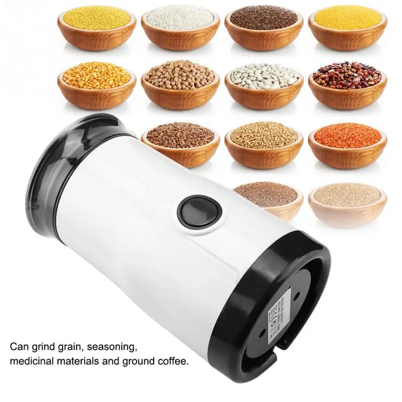 Electric Coffee Grinder Stainless Steel Blades Spice Bean Nuts Grinding