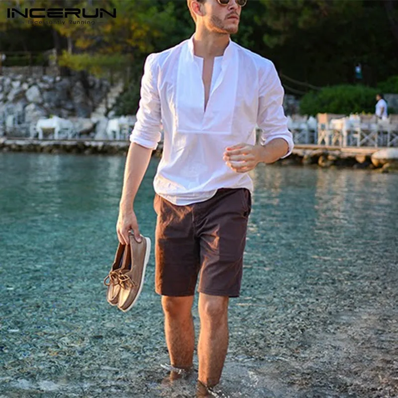 camisa blanca informal hombre