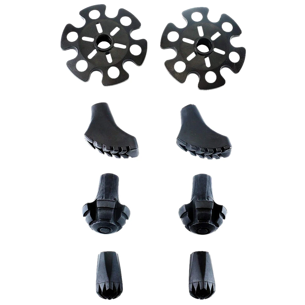 Replacement Rubber Tips Set for Trekking Poles 4 Pairs Style of Heavy