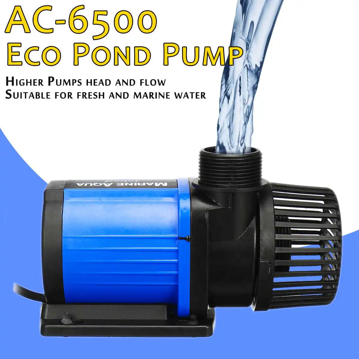 

6500L/H Eco Pond Pump Water Circulation Pond Pump Aquarium Water Pump submersible pump frequency conversion mute filter energy