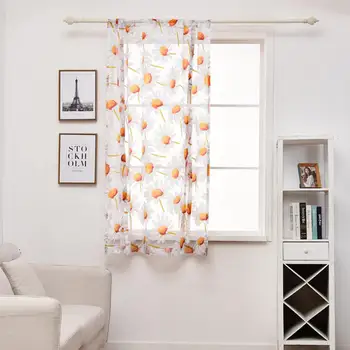 

Flowers Pattern Type Window Curtain Roman Short Curtains Kitchen Door Curtain Use for Living Room Kitchen Bedroom