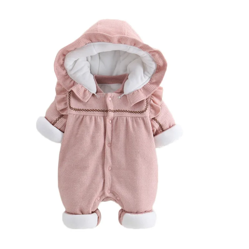 

Winter Overalls For Baby Body Suits Romper Fleece Infant Newborn Boy Girl Toddler Warm Thicken Knitted Jump Outfit