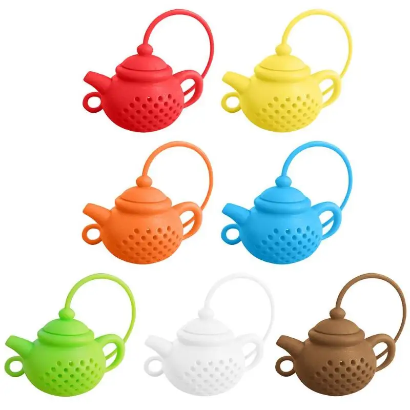 

Teapot Shape Tea Strainer Silicone Kitchen Supplies Tea Bag Infuser Leaf Filter Diffuser Teapot Accessory