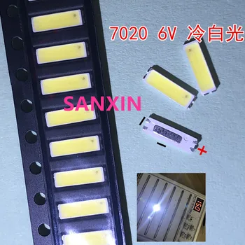 

500PCS Original JUFEI LED 7020 light-emitting Light Beads High Power1W 6V 90LM Cool white For LED LCD TV Backlight new chip-2