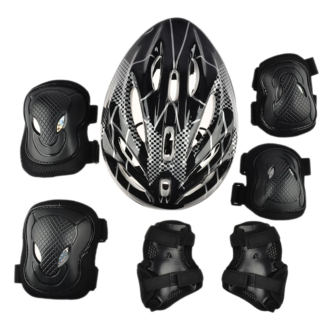 

Iguardor 7pcs/set Protective Gear Set Adult Knee Pads Elbow Pads Wrist Protector Protection Helmet Scooter Cycling Roller Skate