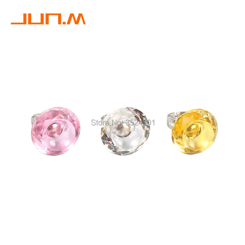 

Professional Tattoo Tool 1 Pc Newest Style Crystal Tattoo Ink Cups Semi Permanent Make up Eyebrow Microblading Pigment Ring Cup